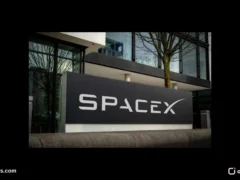 Musk pledges shares as SpaceX launch glows in the sky