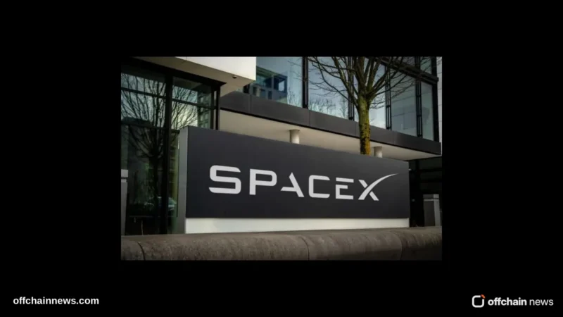 Musk pledges shares as SpaceX launch glows in the sky